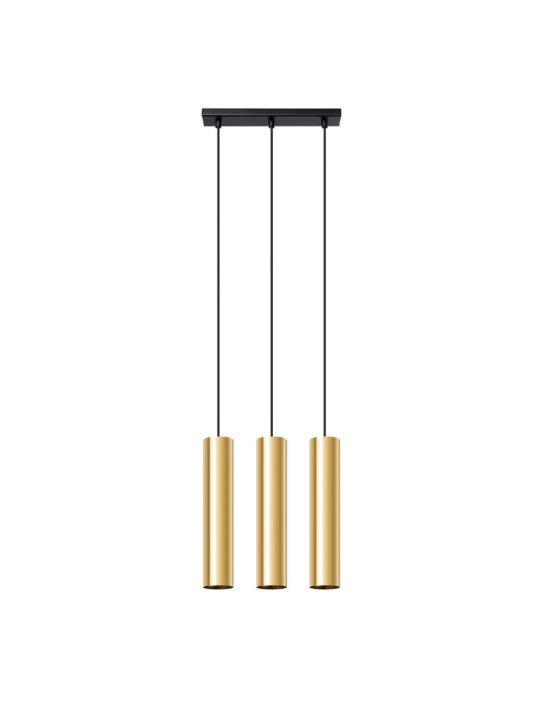 Sollux Lampa Wisząca LAGOS 3 złoty połysk SL.1201 Sollux Lampa Wisząca LAGOS 3 złoty połysk SL.1201