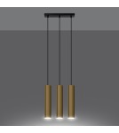 Sollux Lampa Wisząca LAGOS 3 złoty połysk SL.1201 Sollux Lampa Wisząca LAGOS 3 złoty połysk SL.1201