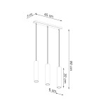 Sollux Lampa Wisząca LAGOS 3 złoty połysk SL.1201 Sollux Lampa Wisząca LAGOS 3 złoty połysk SL.1201