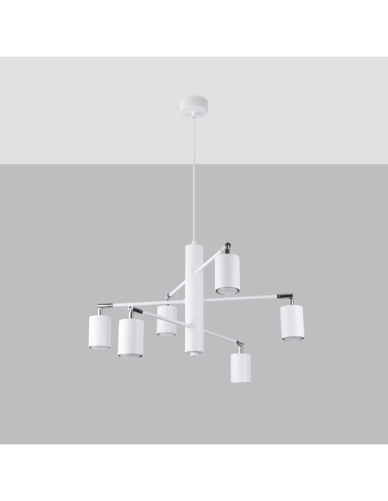 Sollux Żyrandol LEMMI 6 biały SL.1206 Sollux Żyrandol LEMMI 6 biały SL.1206