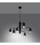 Sollux Żyrandol LEMMI 6 czarny SL.1207 Sollux Żyrandol LEMMI 6 czarny SL.1207