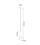 Lampy wiszące - Sollux Lampa wisząca REA 1 beton SL.1223 - product 5