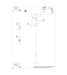 Lampy wiszące - Sollux Lampa wisząca REA 1 beton SL.1223 - product 6