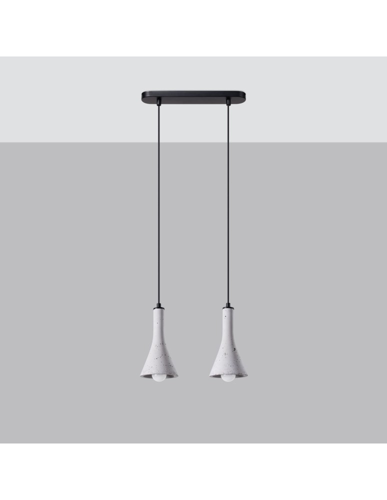 Sollux Lampa wisząca REA 2 beton SL.1224 Sollux Lampa wisząca REA 2 beton SL.1224