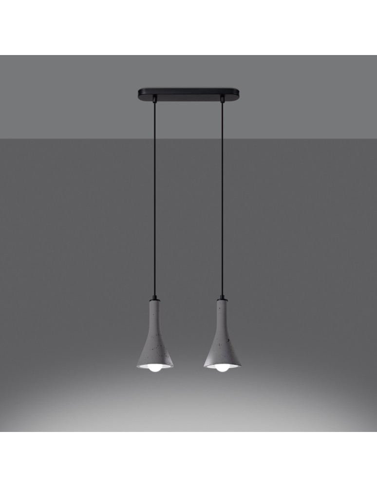 Sollux Lampa wisząca REA 2 beton SL.1224 Sollux Lampa wisząca REA 2 beton SL.1224