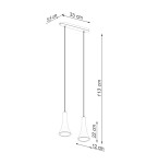 Sollux Lampa wisząca REA 2 beton SL.1224 Sollux Lampa wisząca REA 2 beton SL.1224