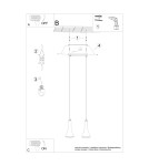 Sollux Lampa wisząca REA 2 beton SL.1224 Sollux Lampa wisząca REA 2 beton SL.1224