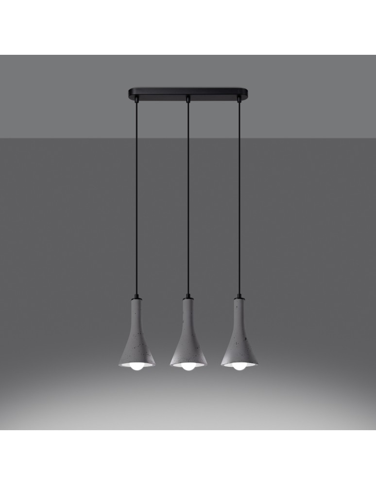 Sollux Lampa wisząca REA 3L beton SL.1225 Sollux Lampa wisząca REA 3L beton SL.1225