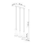 Sollux Lampa wisząca REA 3L beton SL.1225 Sollux Lampa wisząca REA 3L beton SL.1225
