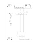 Sollux Lampa wisząca REA 3L beton SL.1225 Sollux Lampa wisząca REA 3L beton SL.1225