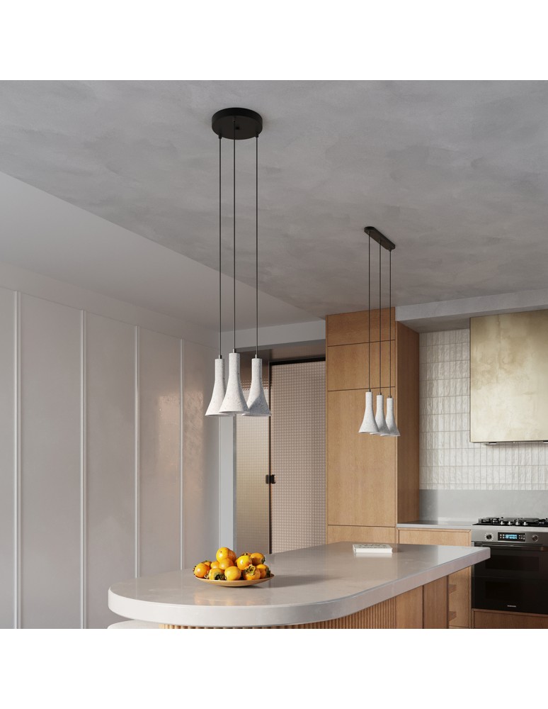 Sollux Lampa wisząca REA 3L beton SL.1225 Sollux Lampa wisząca REA 3L beton SL.1225