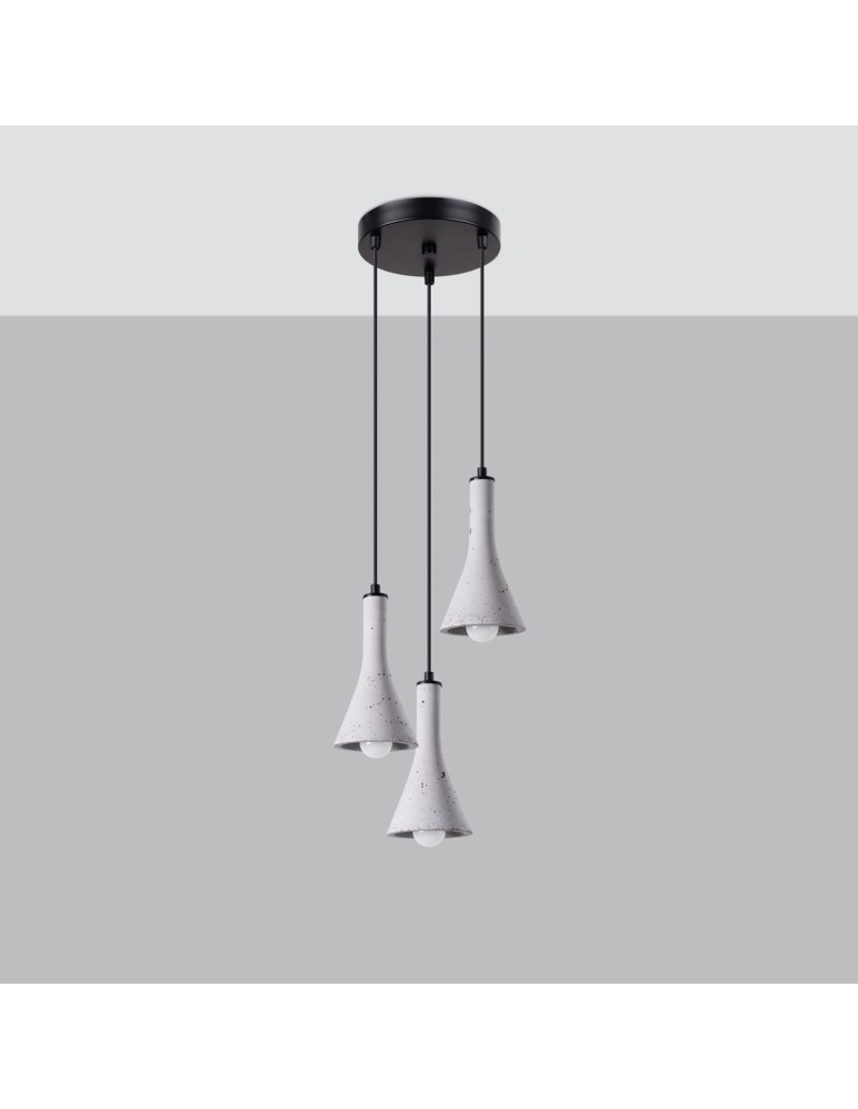 Sollux Lampa wisząca REA 3P beton SL.1226 Sollux Lampa wisząca REA 3P beton SL.1226