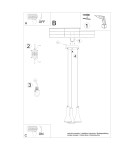 Sollux Lampa wisząca REA 3P beton SL.1226 Sollux Lampa wisząca REA 3P beton SL.1226