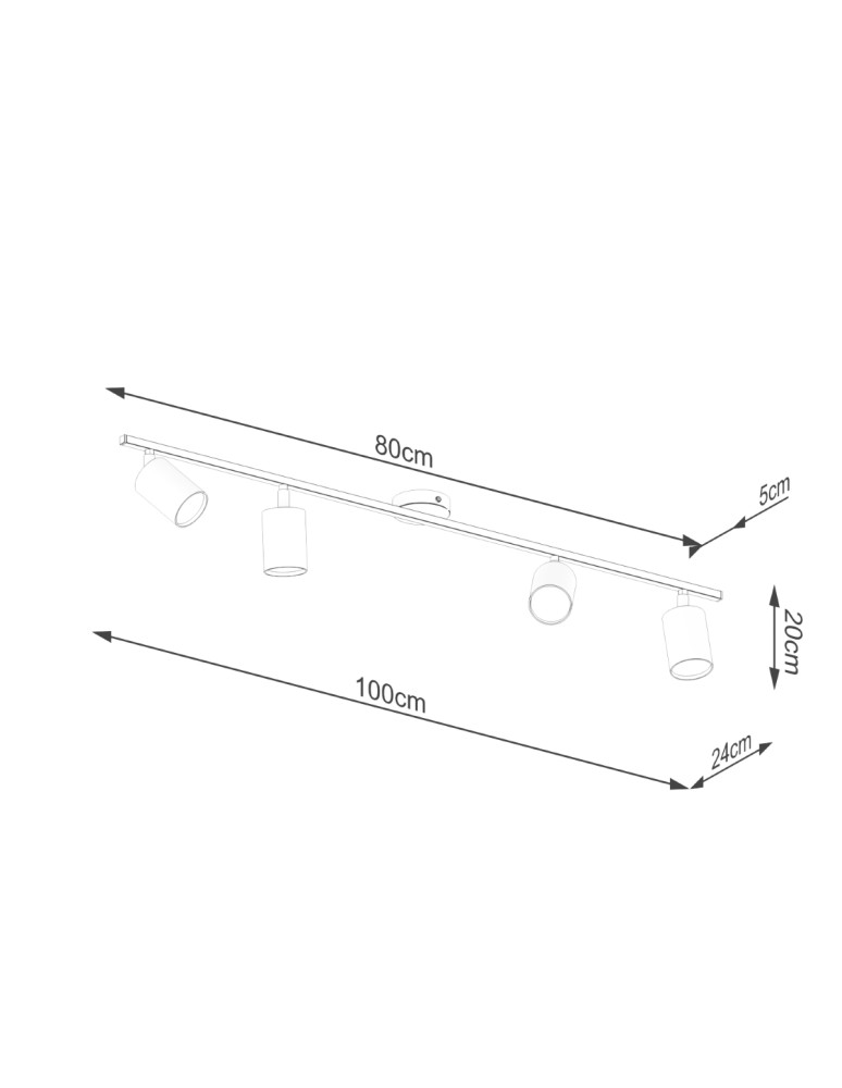 Sollux Plafon LEMMI 4L biały SL.1227 Sollux Plafon LEMMI 4L biały SL.1227
