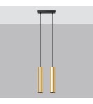 Sollux Lampa Wisząca LAGOS 2 złoty połysk SL.1241 Sollux Lampa Wisząca LAGOS 2 złoty połysk SL.1241