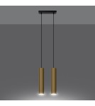 Sollux Lampa Wisząca LAGOS 2 złoty połysk SL.1241 Sollux Lampa Wisząca LAGOS 2 złoty połysk SL.1241