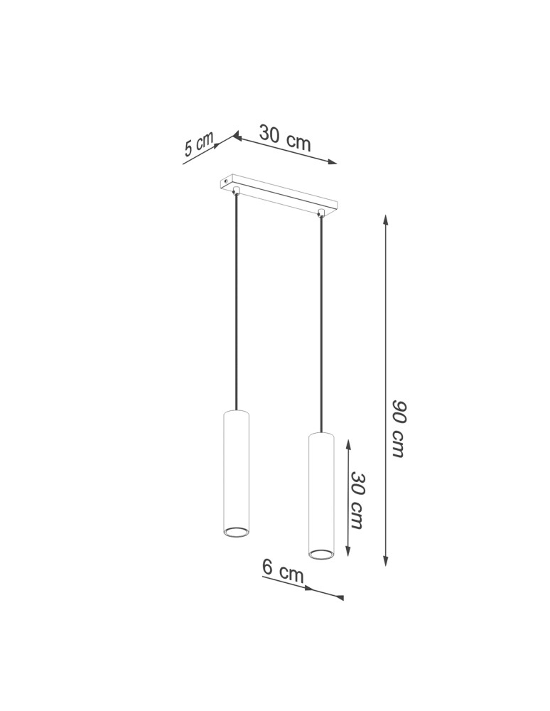 Sollux Lampa Wisząca LAGOS 2 złoty połysk SL.1241 Sollux Lampa Wisząca LAGOS 2 złoty połysk SL.1241