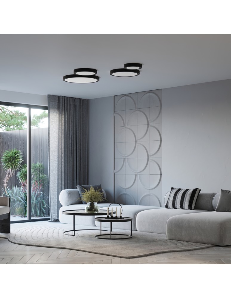 Sollux Plafon ONYX 30 czarny LED 3000K SL.1242 Sollux Plafon ONYX 30 czarny LED 3000K SL.1242