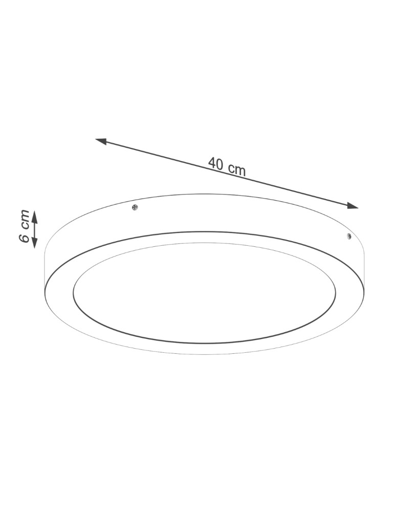 Sollux Plafon ONYX 40 biały LED 3000K SL.1245 Sollux Plafon ONYX 40 biały LED 3000K SL.1245