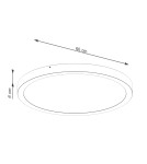 Sollux Plafon ONYX 60 biały LED 3000K SL.1249 Sollux Plafon ONYX 60 biały LED 3000K SL.1249