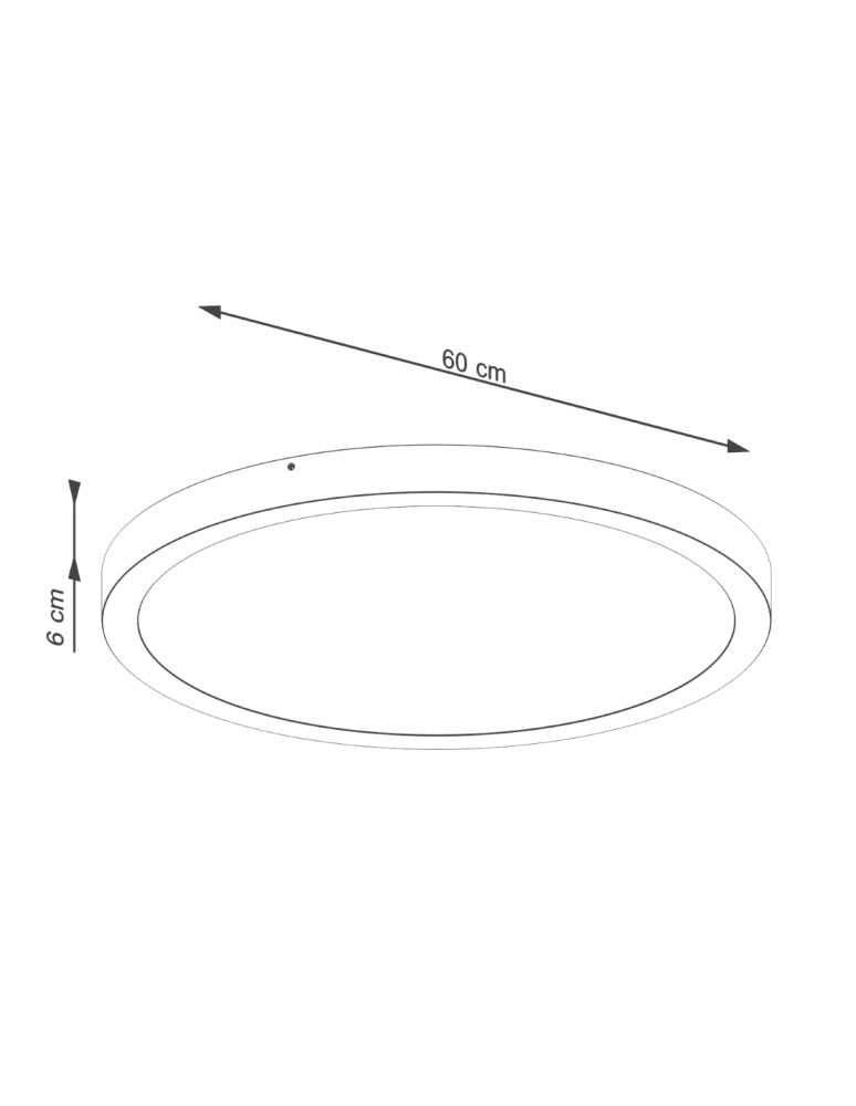 Sollux Plafon ONYX 60 biały LED 3000K SL.1249 Sollux Plafon ONYX 60 biały LED 3000K SL.1249