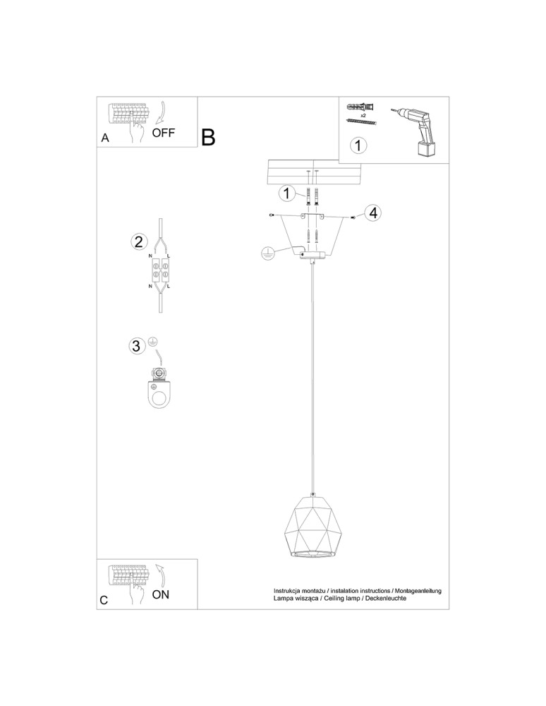 Sollux Lampa wisząca ceramiczna MINT SL.1251 Sollux Lampa wisząca ceramiczna MINT SL.1251