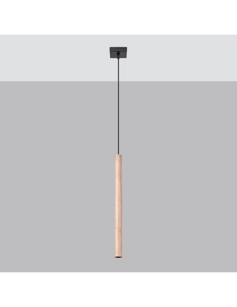 Sollux Lampa wisząca PASTELO 1 drewno SL.1266