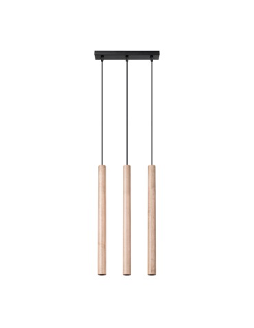 Sollux Lampa wisząca PASTELO 3L drewno SL.1267