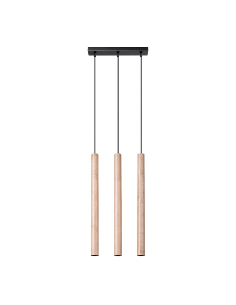 Sollux Lampa wisząca PASTELO 3L drewno SL.1267