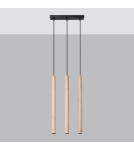 Sollux Lampa wisząca PASTELO 3L drewno SL.1267 Sollux Lampa wisząca PASTELO 3L drewno SL.1267