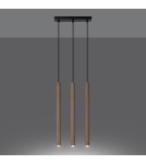 Sollux Lampa wisząca PASTELO 3L drewno SL.1267 Sollux Lampa wisząca PASTELO 3L drewno SL.1267
