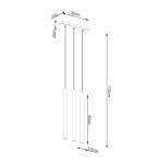 Sollux Lampa wisząca PASTELO 3L drewno SL.1267 Sollux Lampa wisząca PASTELO 3L drewno SL.1267