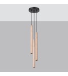 Sollux Lampa wisząca PASTELO 3P drewno SL.1268 Sollux Lampa wisząca PASTELO 3P drewno SL.1268