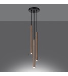 Sollux Lampa wisząca PASTELO 3P drewno SL.1268 Sollux Lampa wisząca PASTELO 3P drewno SL.1268