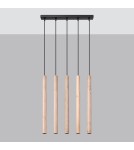 Sollux Lampa wisząca PASTELO 5L drewno SL.1269 Sollux Lampa wisząca PASTELO 5L drewno SL.1269