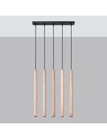 Sollux Lampa wisząca PASTELO 5L drewno SL.1269 - product 2