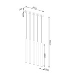 Sollux Lampa wisząca PASTELO 5L drewno SL.1269 Sollux Lampa wisząca PASTELO 5L drewno SL.1269