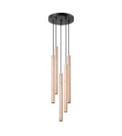 Lampy wiszące - Sollux Lampa wisząca PASTELO 5P drewno SL.1270 - product 1