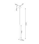 Lampy wiszące - Sollux Lampa wisząca PASTELO 1 beton SL.1271 - product 5
