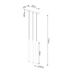 Sollux Lampa wisząca PASTELO 3L beton SL.1272 Sollux Lampa wisząca PASTELO 3L beton SL.1272