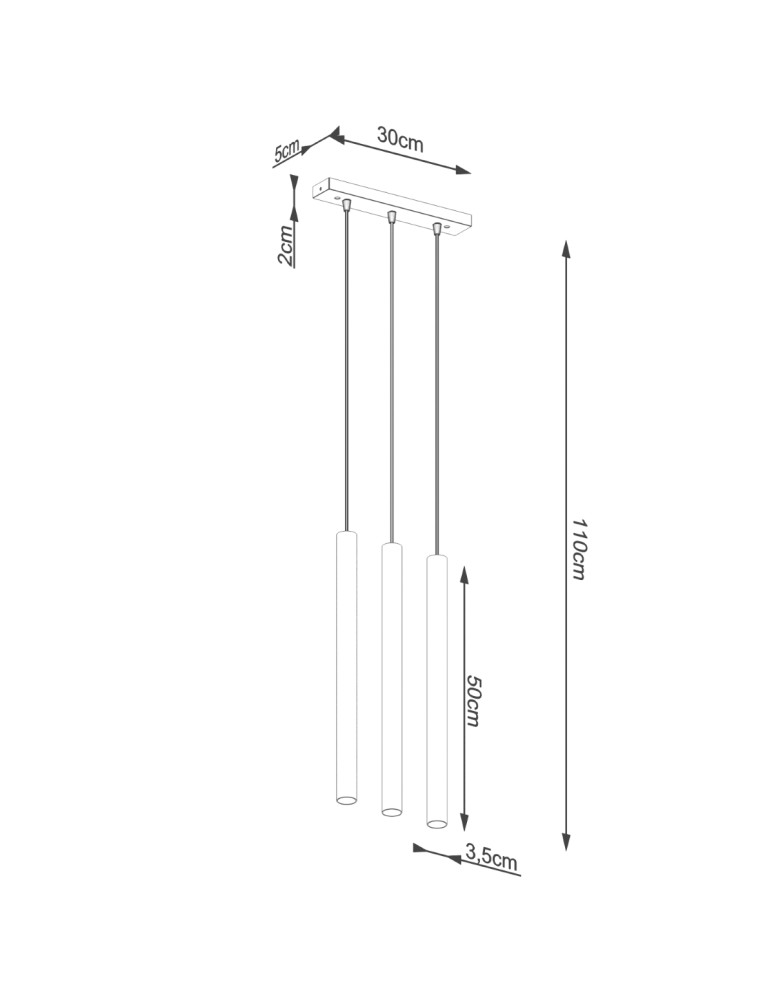 Sollux Lampa wisząca PASTELO 3L beton SL.1272 Sollux Lampa wisząca PASTELO 3L beton SL.1272