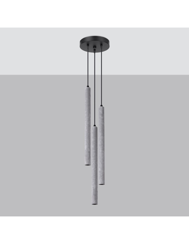 Sollux Lampa wisząca PASTELO 3P beton SL.1273 Sollux Lampa wisząca PASTELO 3P beton SL.1273