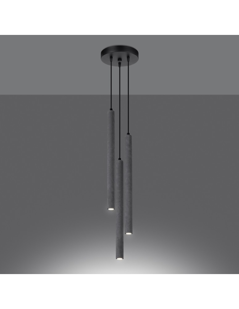 Sollux Lampa wisząca PASTELO 3P beton SL.1273 Sollux Lampa wisząca PASTELO 3P beton SL.1273