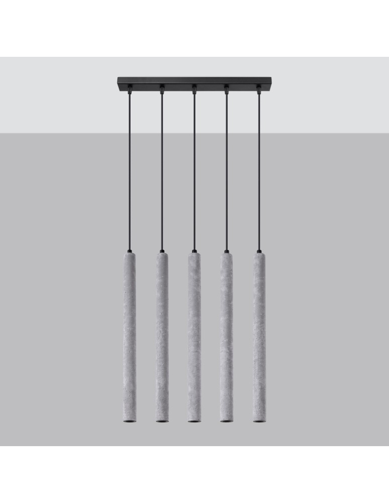 Sollux Lampa wisząca PASTELO 5L beton SL.1274 Sollux Lampa wisząca PASTELO 5L beton SL.1274