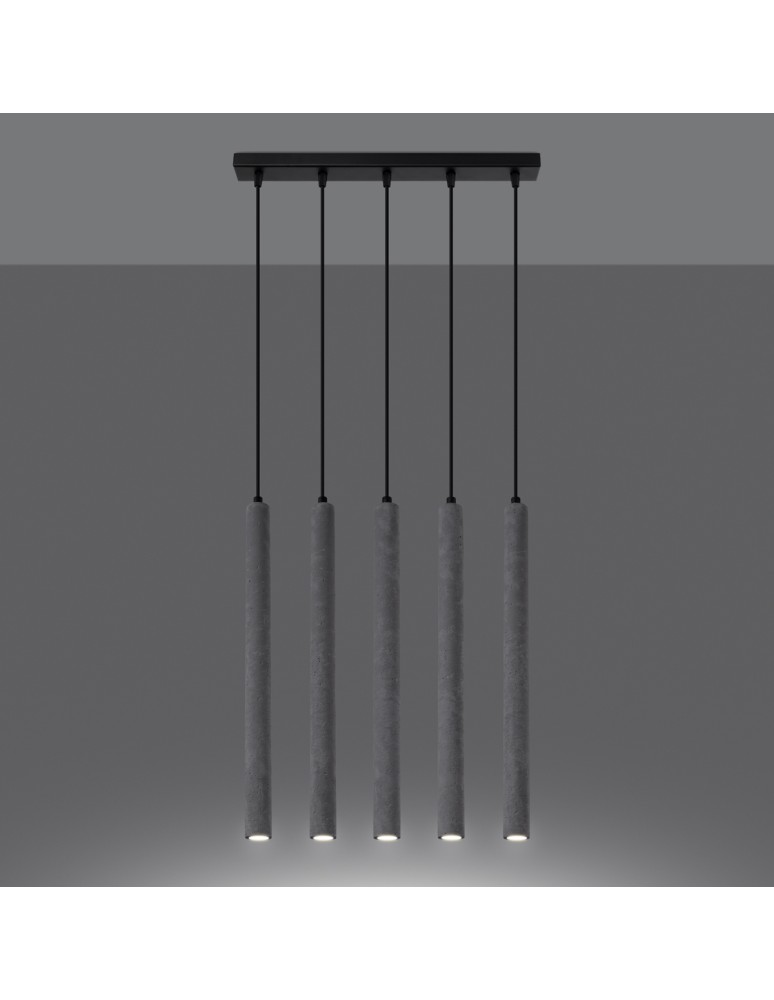 Sollux Lampa wisząca PASTELO 5L beton SL.1274 Sollux Lampa wisząca PASTELO 5L beton SL.1274