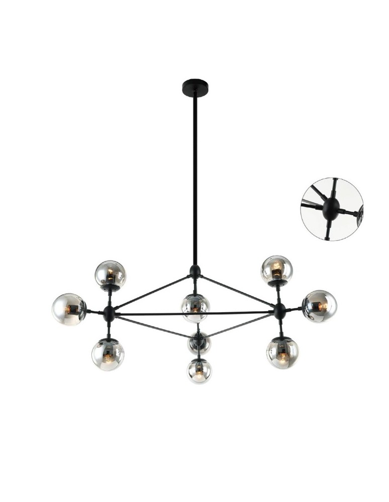 Lampy wiszące - Orlicki Design Bao Nero Fume 10xE27 - produkt kolory-swiatla.pl 1