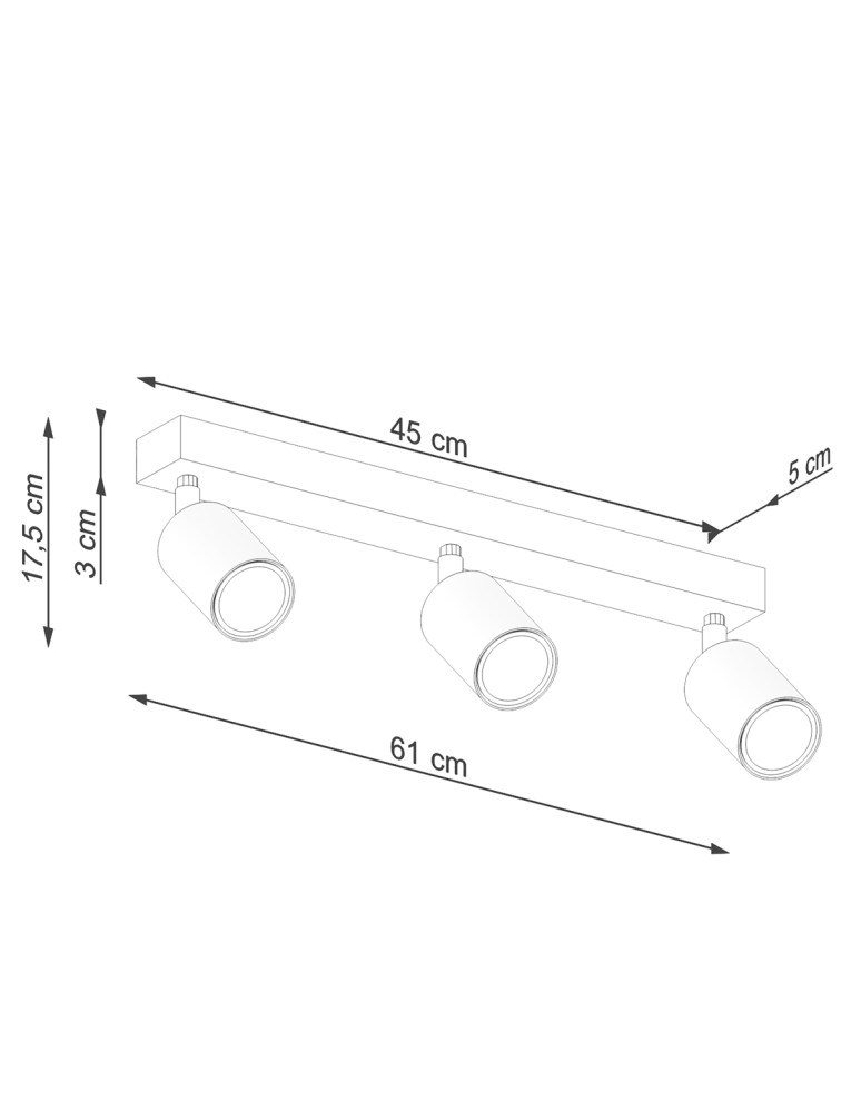 Sollux Plafon VERDO 3L biały SL.1288 Sollux Plafon VERDO 3L biały SL.1288