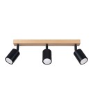 Lampy sufitowe regulowane - spoty - Sollux Plafon VERDO 3L czarny SL.1293 - product 1
