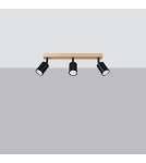 Lampy sufitowe regulowane - spoty - Sollux Plafon VERDO 3L czarny SL.1293 - product 2