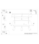 Lampy sufitowe regulowane - spoty - Sollux Plafon VERDO 3L czarny SL.1293 - product 6